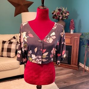 Leith Floral Crop Top Size-M